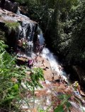 Uma refrescada na cachoeira do Bartolomeu, de propriedade de Joelino Nolasco no Mosquito
