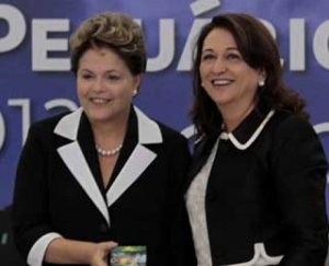 Com Dilma, Kátia Abreu, que poderia sinalizar um apelo de paz aos peemedebistas