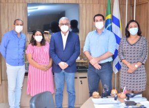 Durante visita ao IFTO, Relmivam, Maria Antônia, Hercy Filho, Antônio Luz e Jocélia