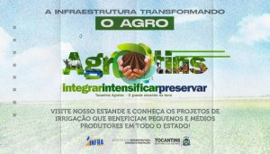 Seinf participará da Agrotins expondo os Projetos de Irrigação executados pela Pasta em diversos municípios tocantinenses